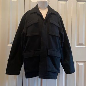 Men’s, black, pea coat, size small